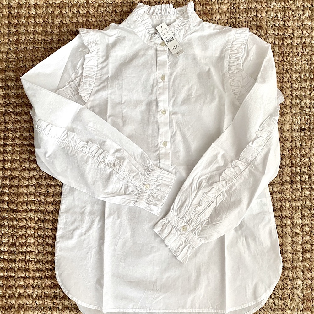 J. Crew Classic-fit Ruffle Popover NWT